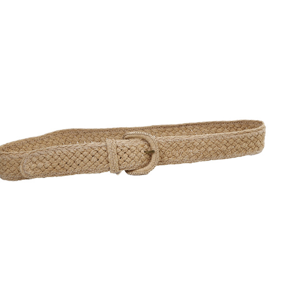 Lauren Ralph Lauren Belt L Woven Raffia Straw Wide Braided Tan Beige Summer Boho main image 8